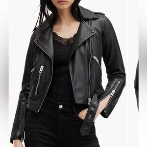 Allsaints balfern leather biker jacket